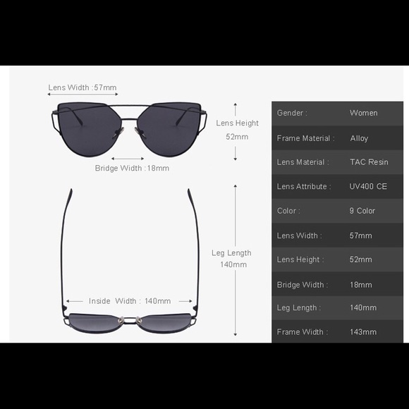 LAST ONE • Pink Mirrored Cat Eye Aviator Sunnies - Picture 8 of 8